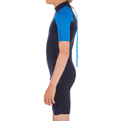 Olaian Youth 1.5mm neoprene blue Shorty Surfing wetsuit