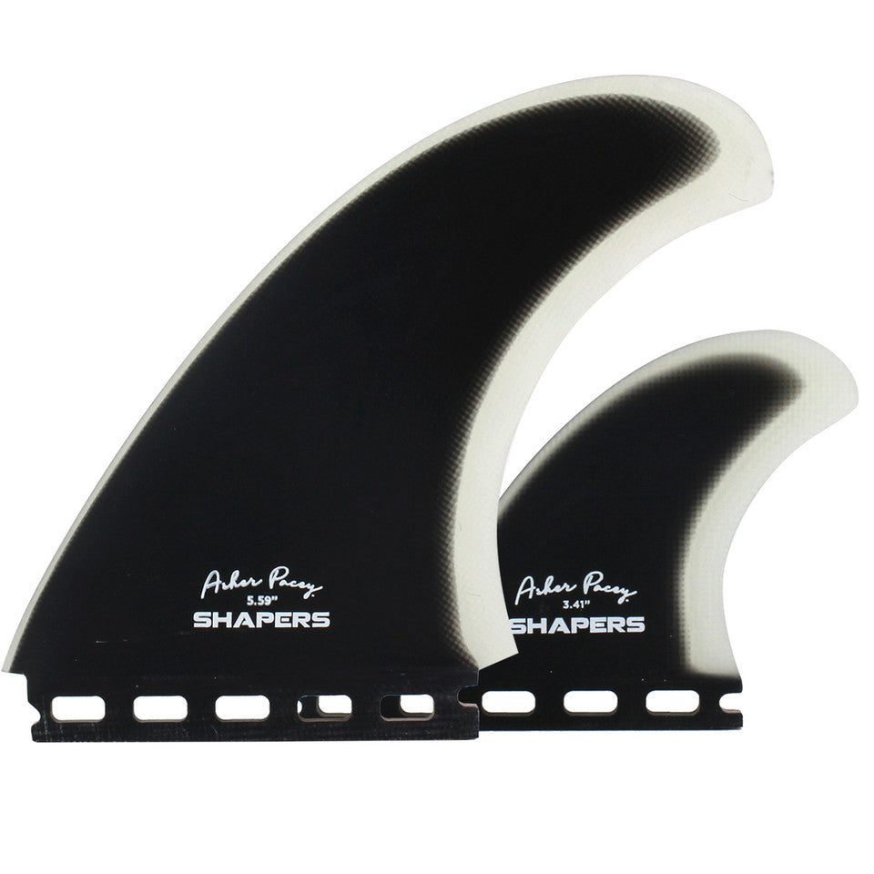 Asher Pacey 5.79" Carbon Stealth Twin Fin Set