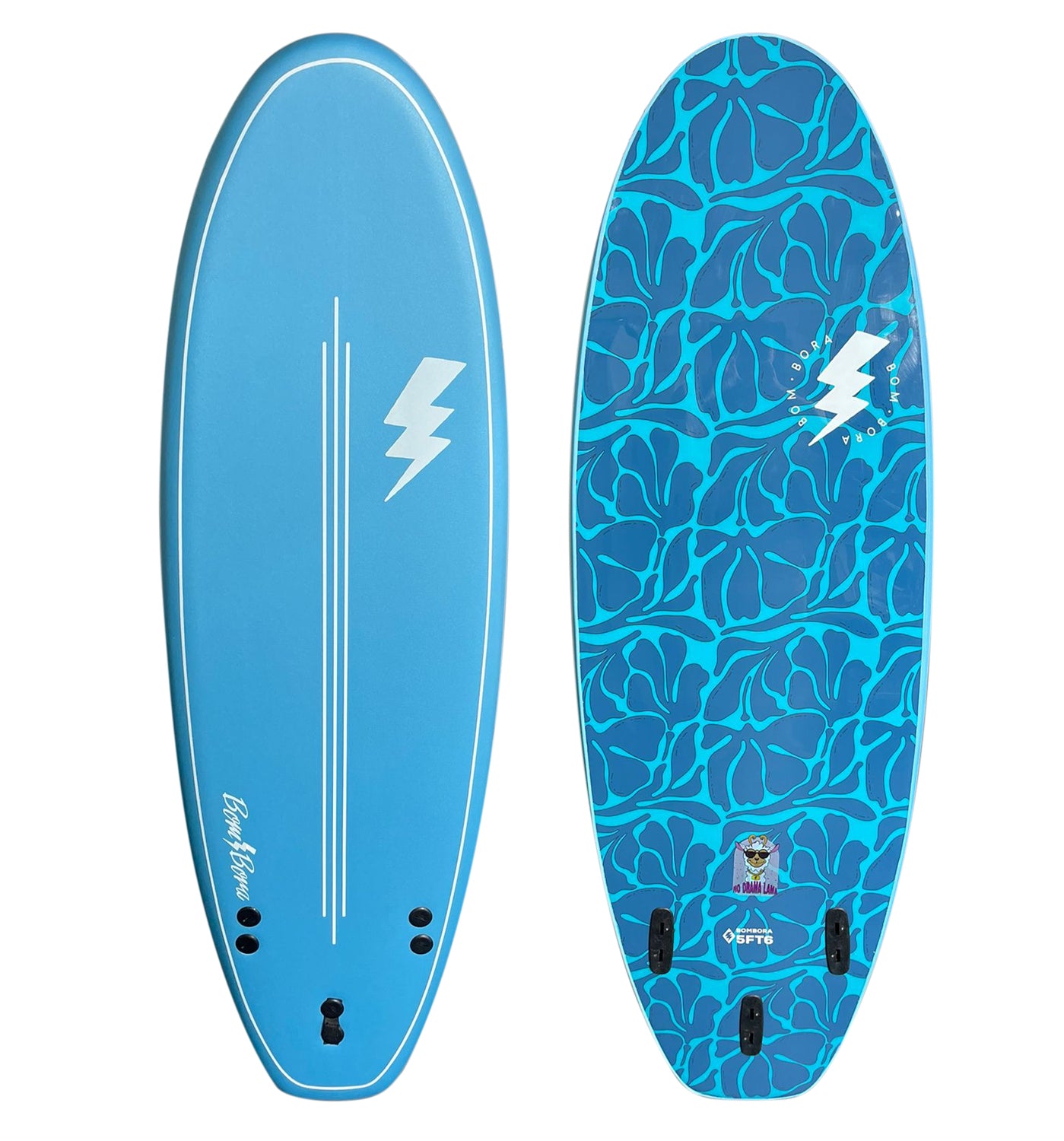 Bom Bora Softboard - Blue Leaves 5'6