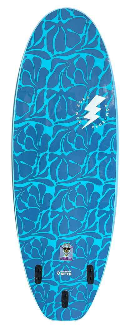 Bom Bora Softboard - Blue Leaves 5'6