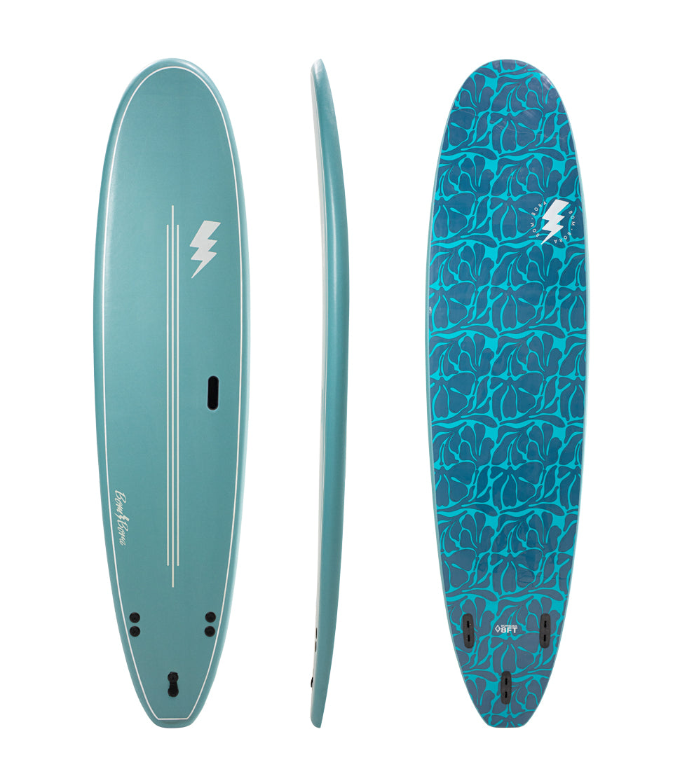 Bom Bora Softboard - Blue Leaves