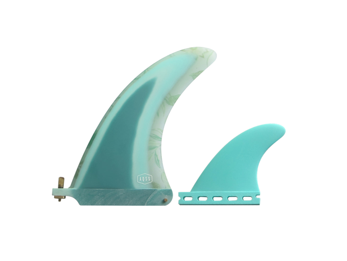 AQSS Single Tab 8" fins 2+1 set - Aqua