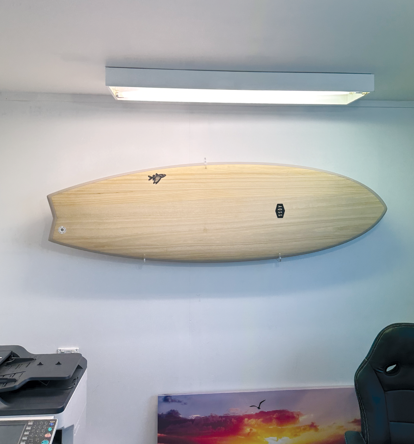 Clear Levitation Surfboard Wall Rack