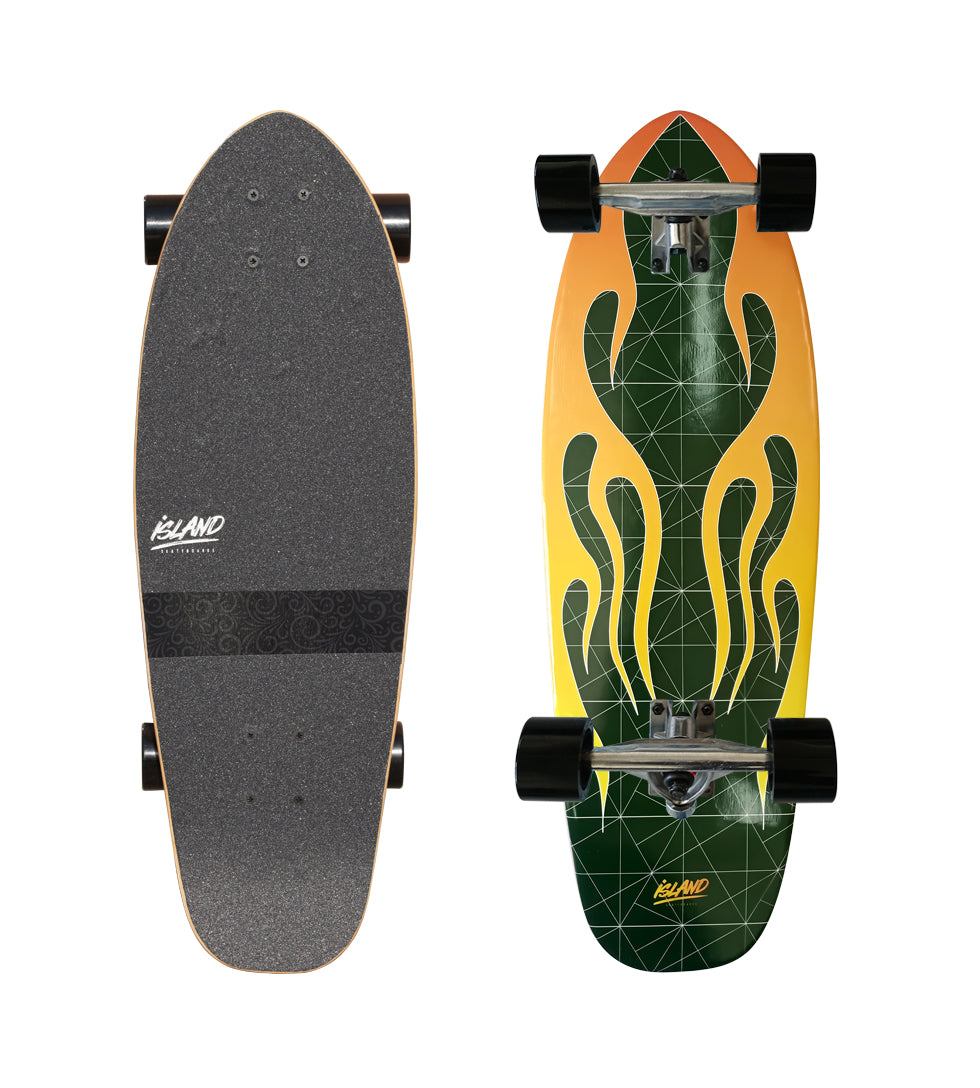 Flame Cruiser Skateboard + Surf Truck System!