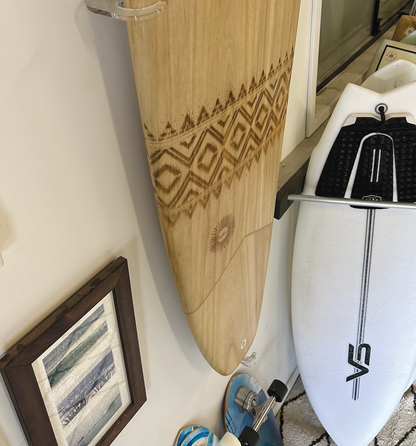 Clear Levitation Surfboard Wall Rack