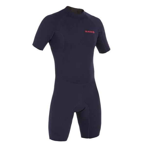 Olaian 100 Men's Surf shorty wetsuit Navy Blue