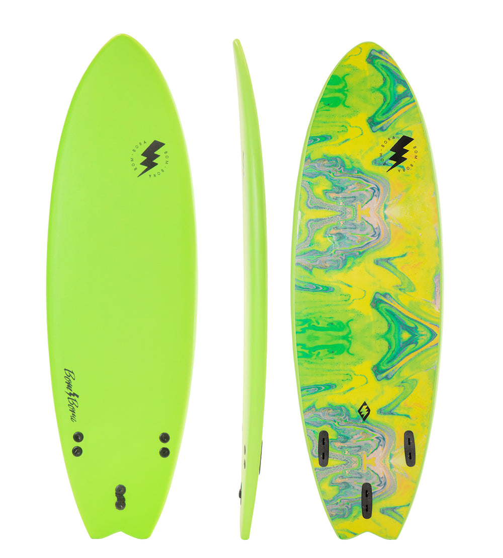 BOM BORA SOFTBOARD 6'0 LIME SWIRL