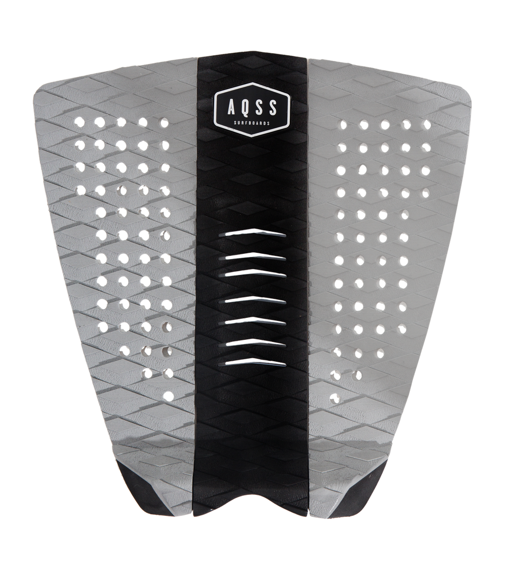 AQSS - GREY/BLACK STRIPE 3 PIECE TRACTION PAD - The Surfboard Warehouse Australia