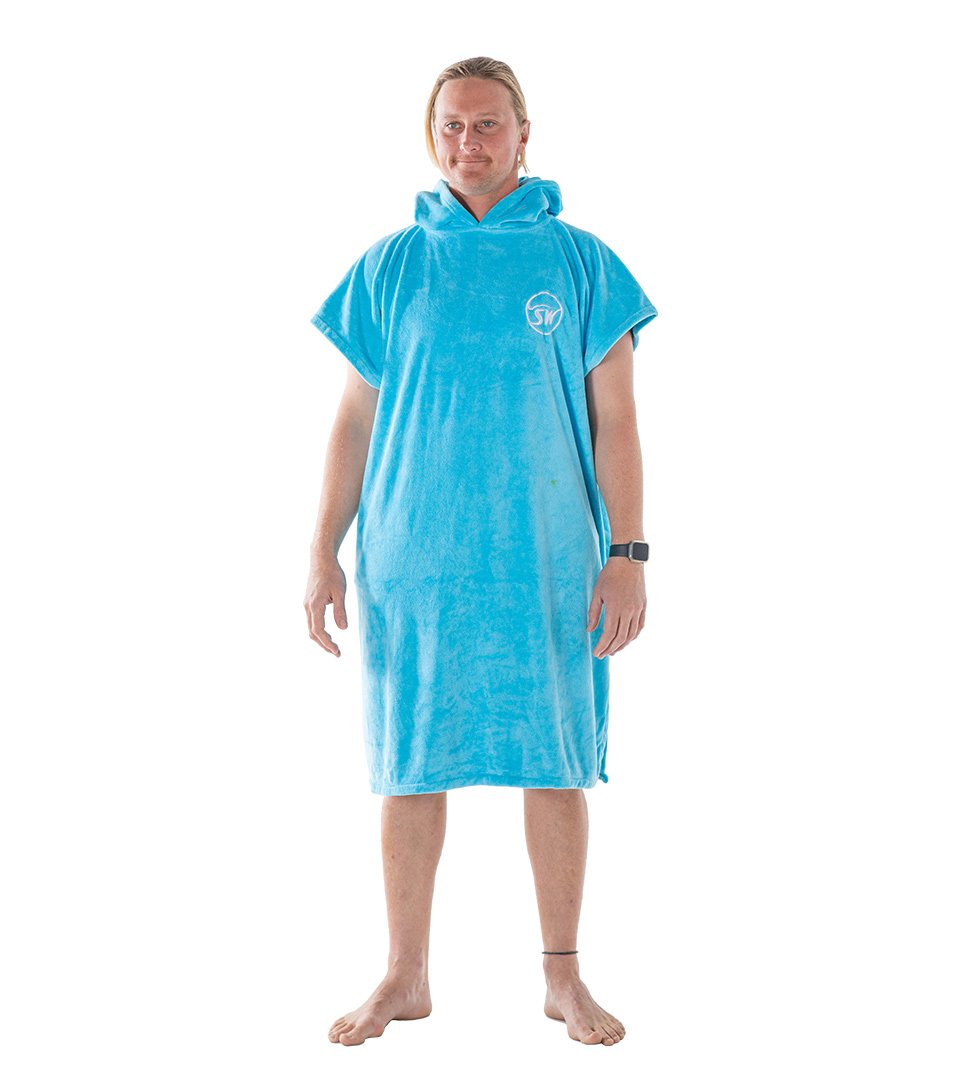 AQSS LIGHT BLUE PONCHO - The Surfboard Warehouse Australia