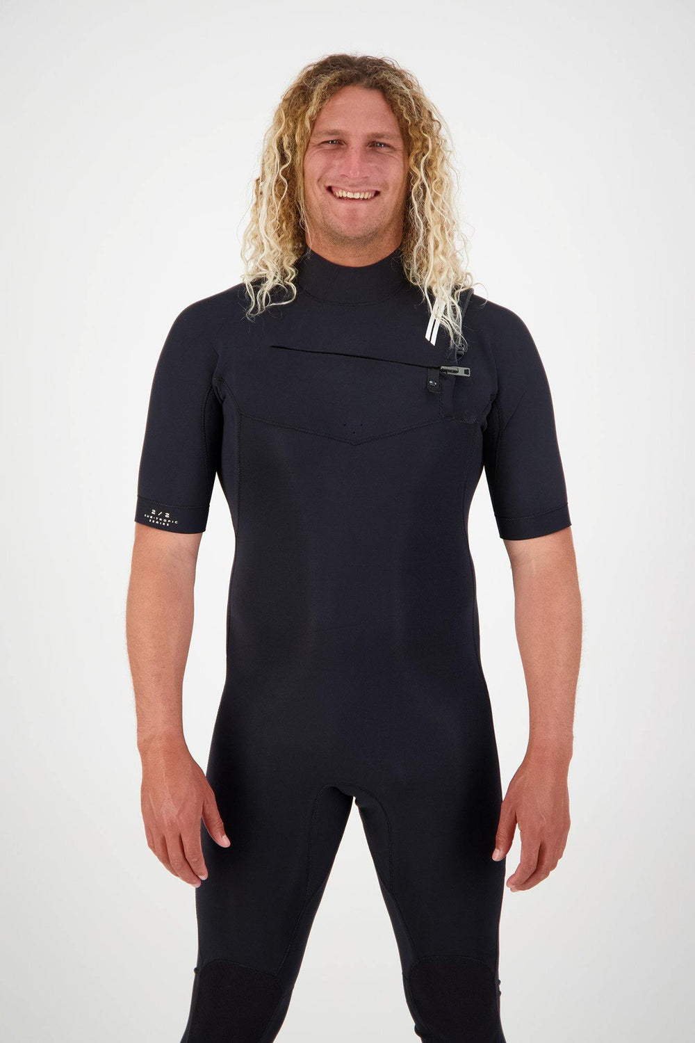 Premium Mens 2/2 Short Sleeve Chest Zip Steamer - The Surfboard Warehouse NZ